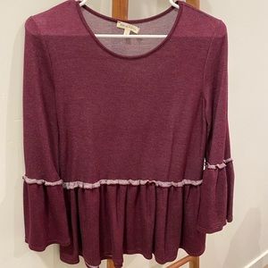 Purple Ruffle Top